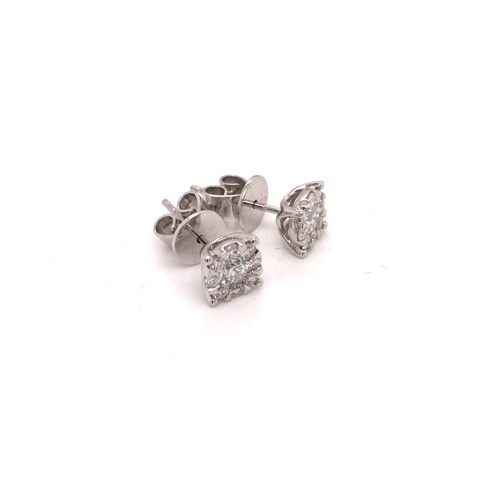 18ct WG Diamond Earrings