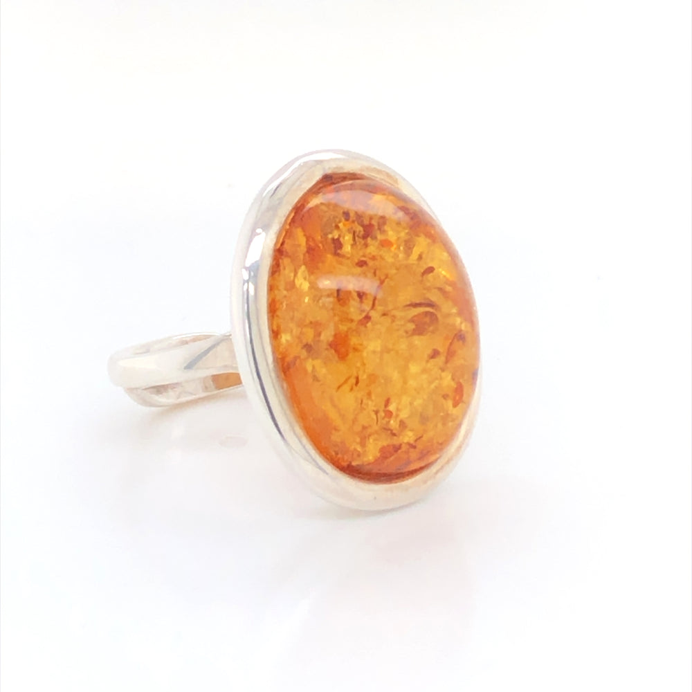 SS Amber Ring