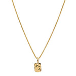 Sterling Silver Yellow Gold Plated Tag & Chain