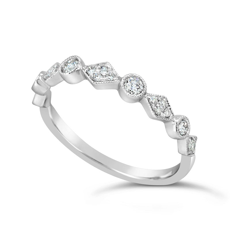 9ct White Gold Diamond Ring
