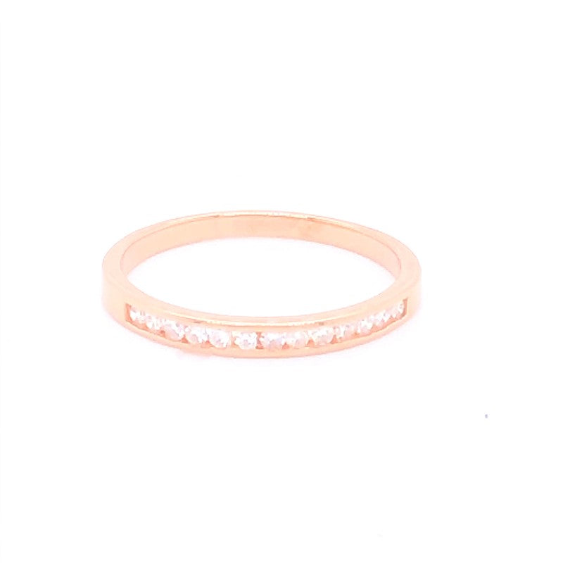 9ct Rose Gold Diamond Ring