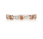 9ct White & Rose Gold Diamond Ring