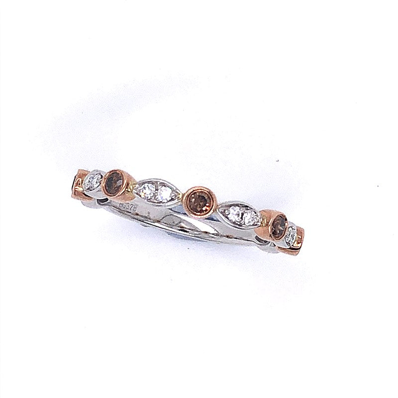 9ct White & Rose Gold Diamond Ring
