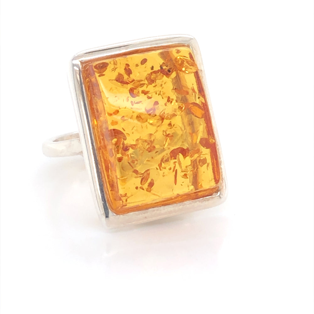 SS Amber Ring