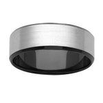 Blk Rim Zirconium Band Size W / U