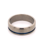 Titanium Blue Strip Ring