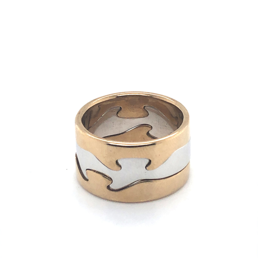 9ct 3 Tone Ring