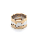 9ct 3 Tone Ring