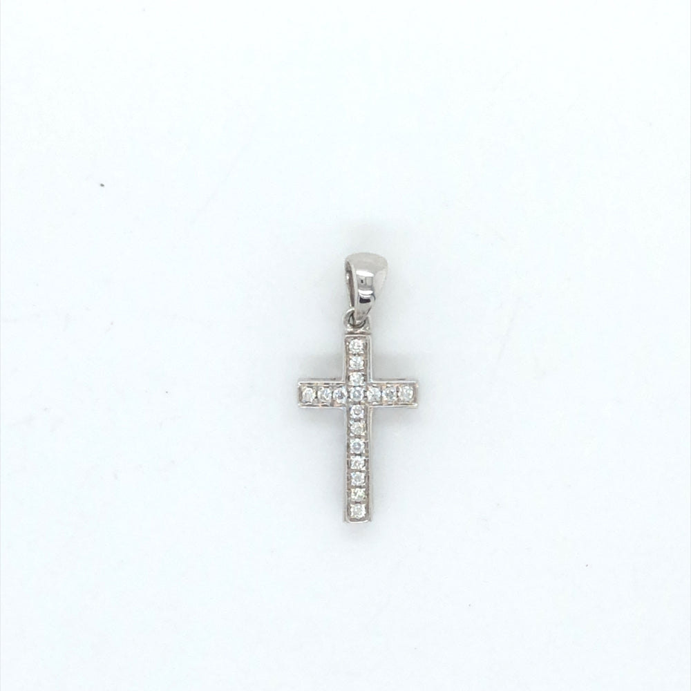 18ct WG Cross Pendant