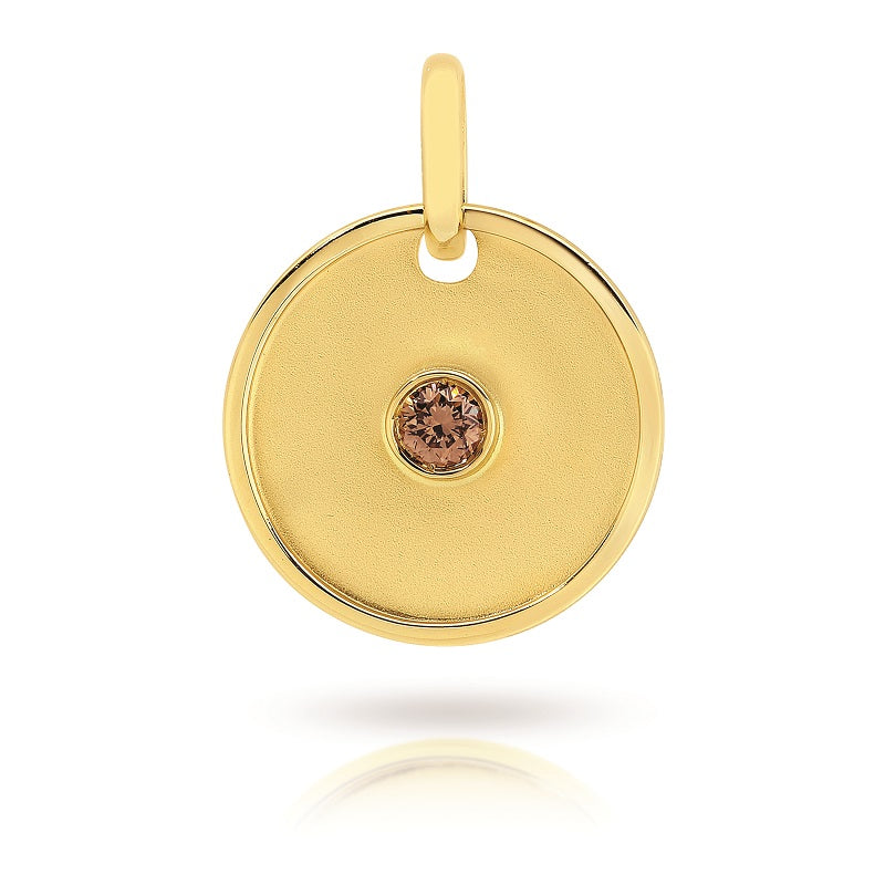 9ct Yellow Gold Chocolate Diamond Pendant