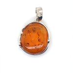 SS Amber Pendant