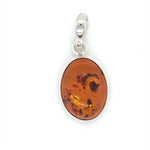 SS Amber Pendant