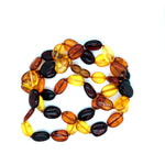 Amber Multi-Coloured Flat Bead 73cm Necklace