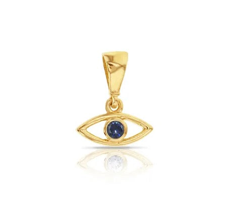 9ct YG Evil Eye Pendant