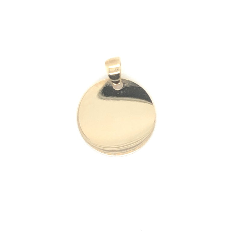 9ct YG Disc Pendant