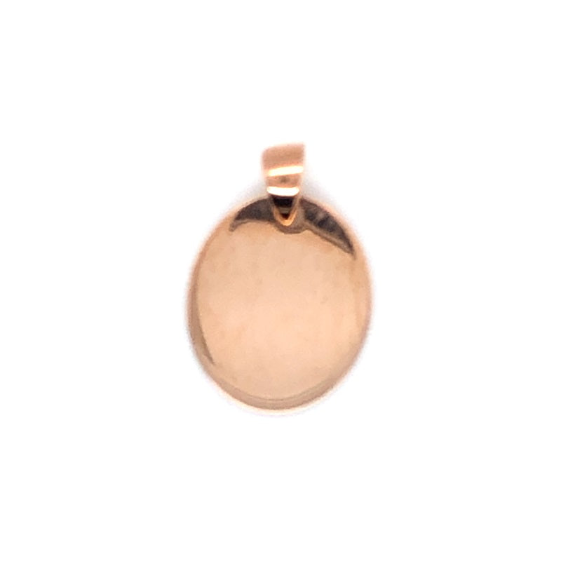 9ct RG Oval Disc Pendant