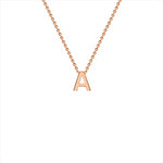 9k Rose Gold Initial 'A' - 38cm + 5cm Ext Necklace