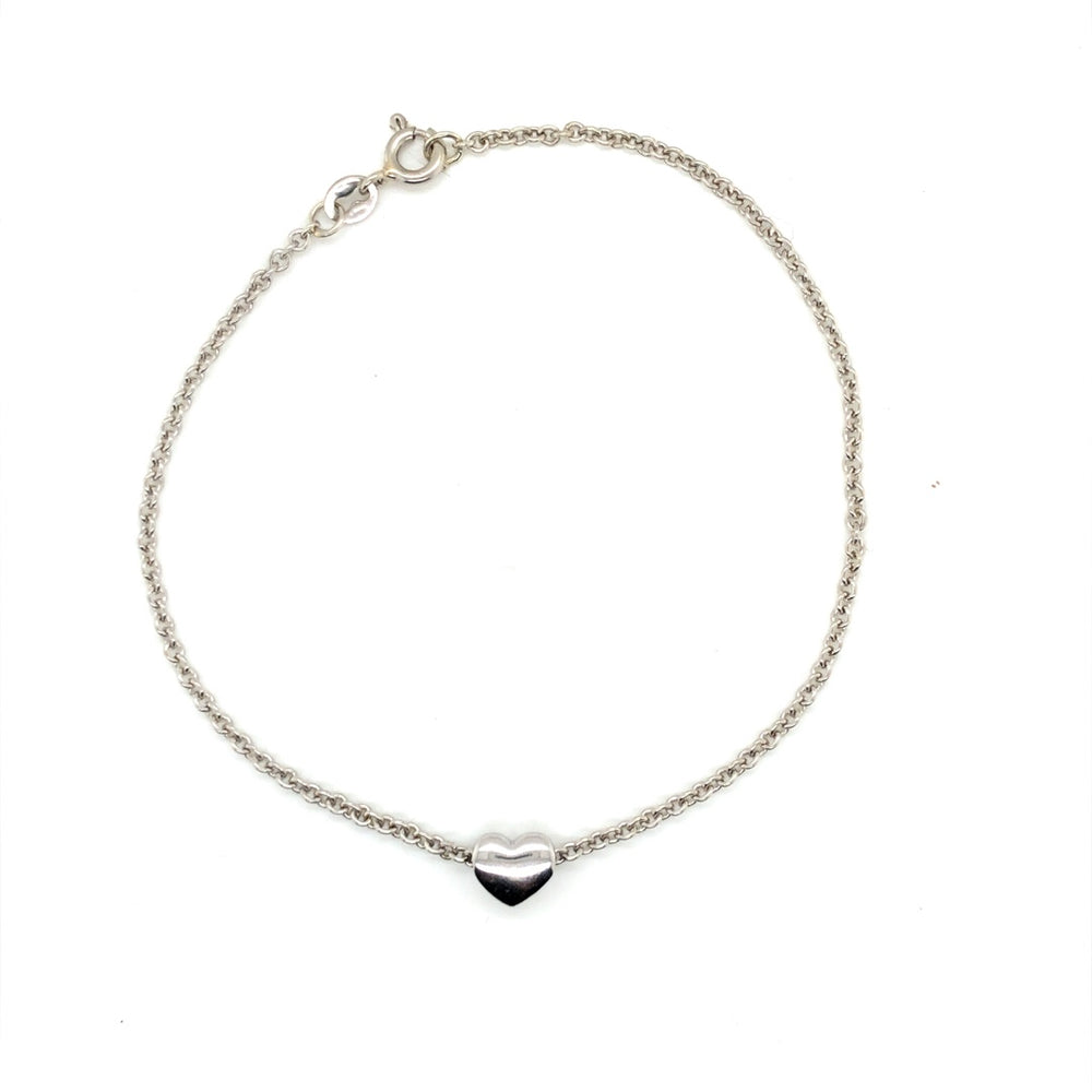 9ct WG Heart Bracelet