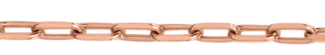 9ct Rose Gold Solid Medium Paperclip Link - 19cm Bracelet