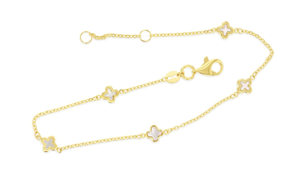 9ct YG Clover Bracelet