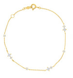 9ct Gold Cubic Zirconia Constellation Style 16cm + 1.5cm Ext Bracelet