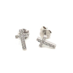 9ct WG Diamond Cross Studs