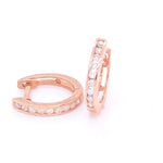 9ct RG Diamond Huggie Earrings