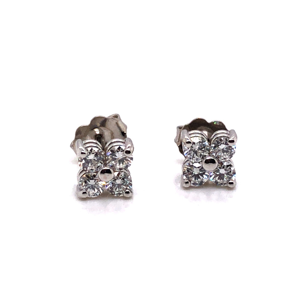 14ct WG Diamond Earrings