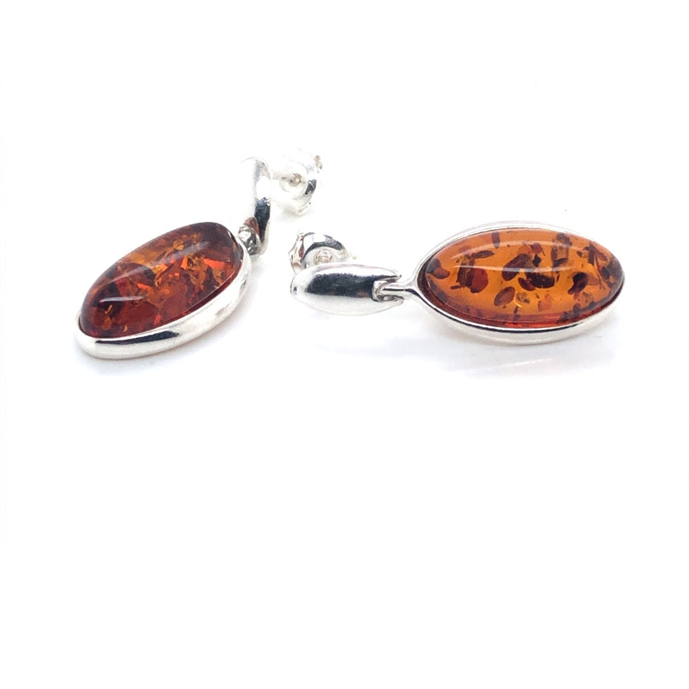 SS Amber Drop Earring