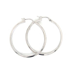 9ct WG Lrg Hoop