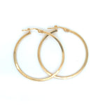 9ct YG Medium Hoops