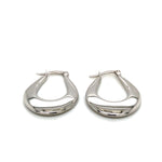 9ct WG Drop Hoops