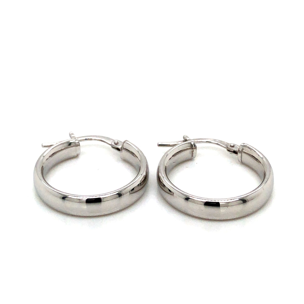 9ct WG Hoops