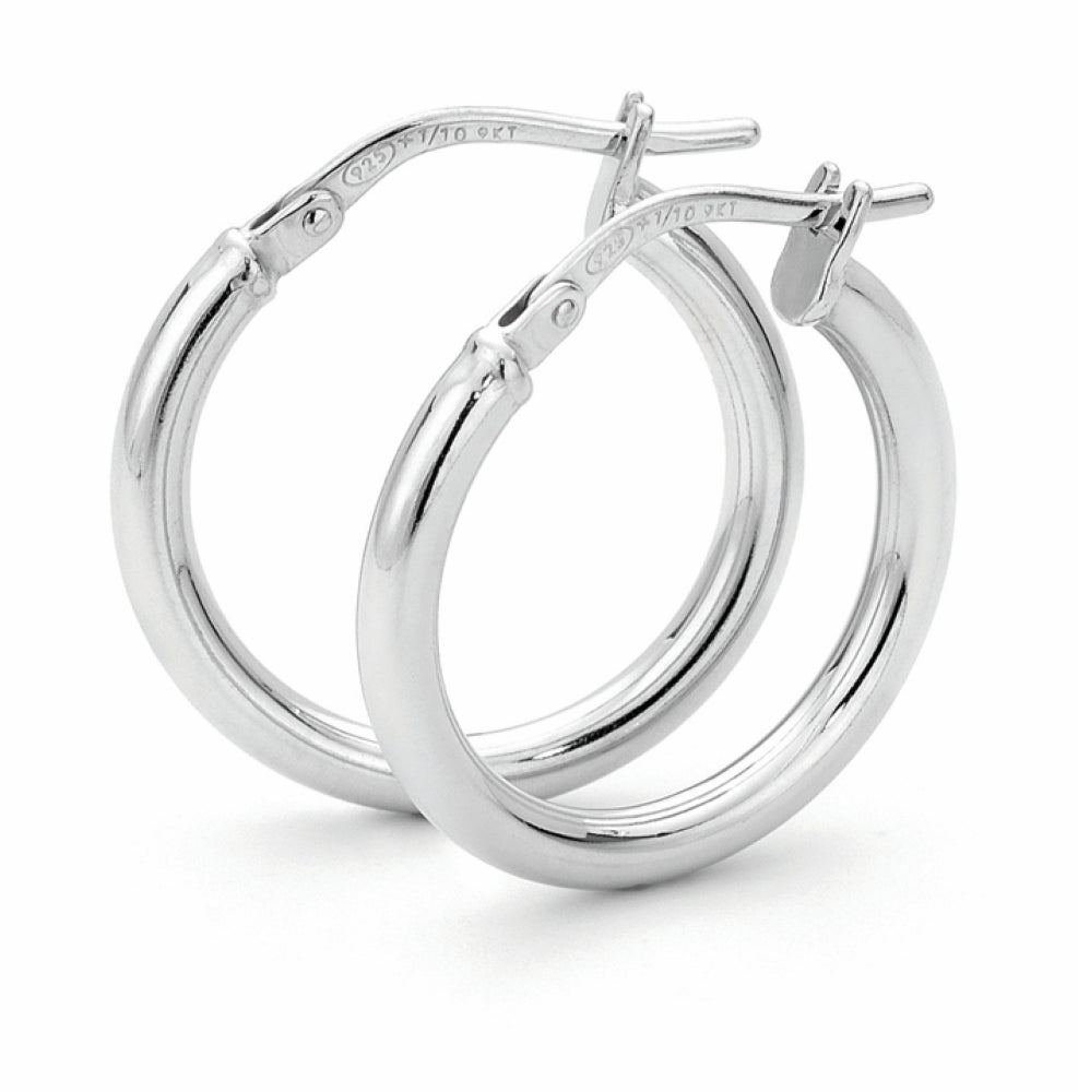 9ct WG Hoops