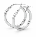 9ct WG Hoops