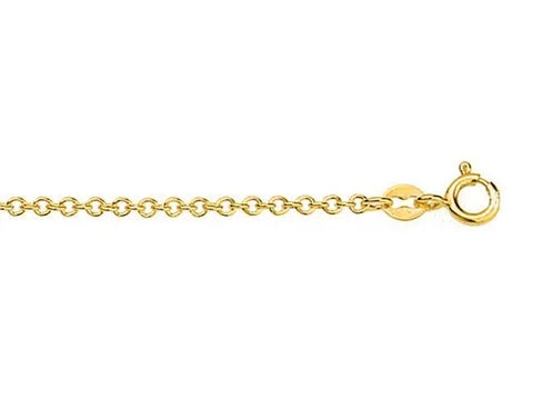 9 Carat Yellow Gold Cable 2.0mm Chain 40cm