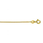 9ct YG Dia Cut Box Chain 1.2mm - 50cm