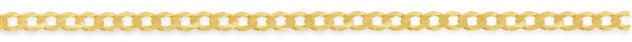 9ct Gold Flat Diamond Cut Curb 19cm Bracelet