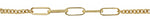9ct Gold Solid Squared Papaerclip Small + CTCLOH50 Links 45cm Chain