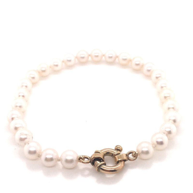 Akoya Pearl Bracelet W/9ct Clasp