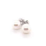 Sterling Silver Pearl Stud Earrings