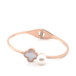 Stainless Steel Pearl Bangle