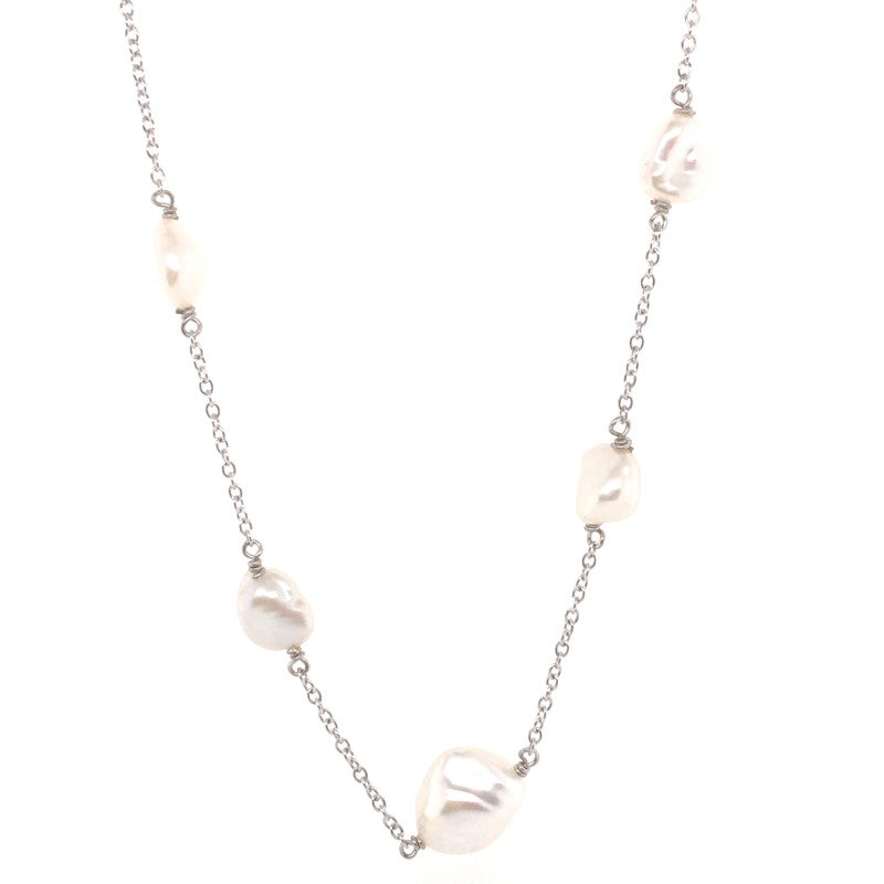 Sterling Silver Pearl Necklace