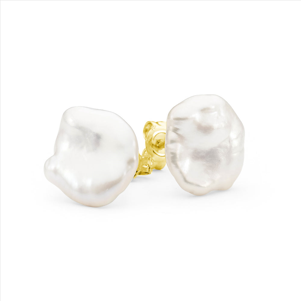 9ct YG Pearl Studs