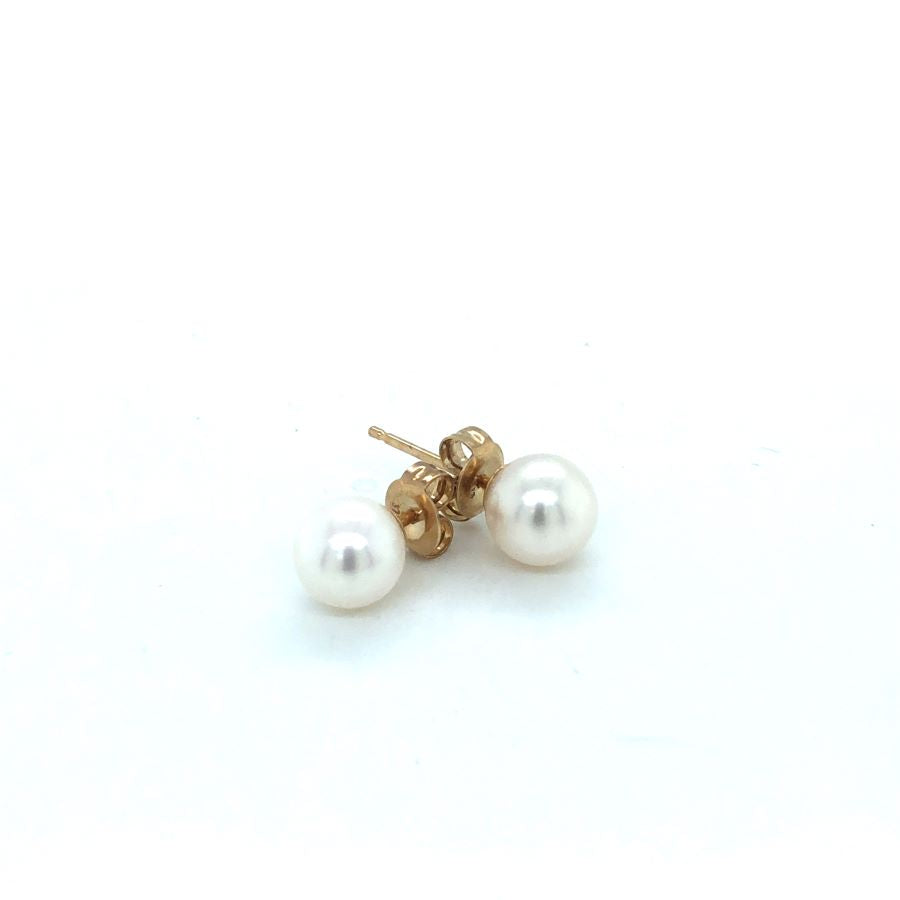 9ct YG Pearl Stud Earring