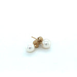 9ct YG Pearl Stud Earring