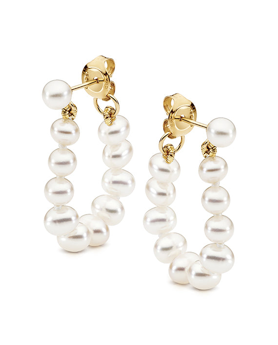 9ct YG Pearl Earring