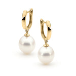 9ct YG White FWP Huggy Earrings