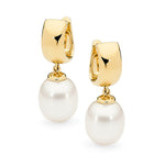 9ct YG Pearl Drop Earring