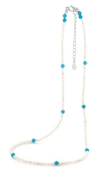 Ikecho Silver Milla Apatite 38cm + 5cm Ext Necklace